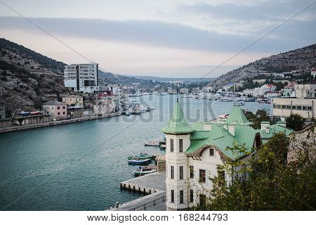 View Of The City Of Balaklava In Crimea