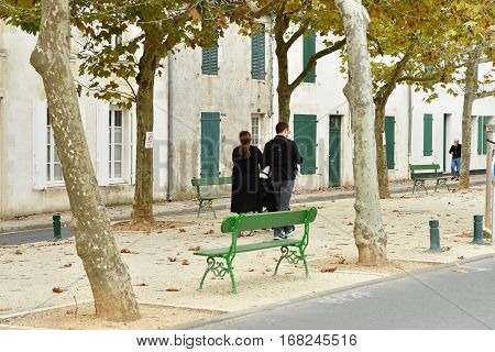 La Flotte France - september 27 2016 : the picturesque village in autumn