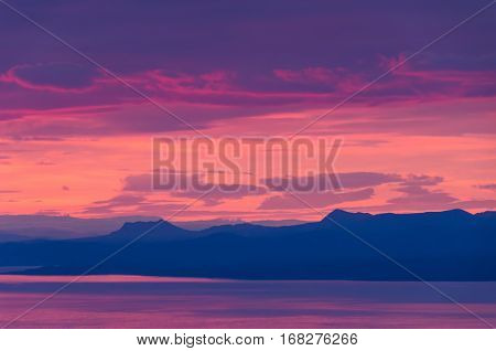 Sound of Raasay before sunset Isle of Skyel Scotland