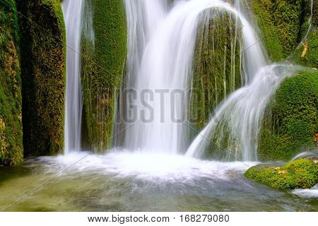 Beautiful Waterfall At  Plitvice National Park