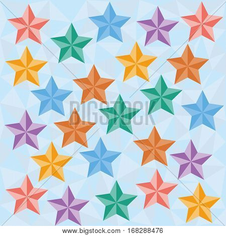 Background made of triangles. Square composition with geometric shapes. variegated colors. Low  poly