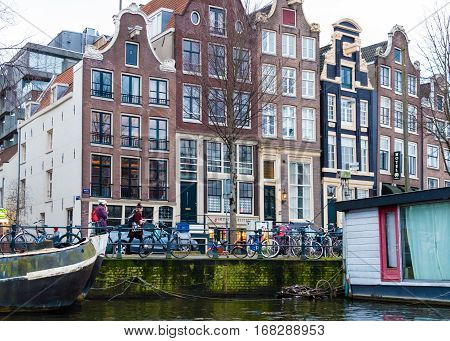 Street View In Amsterdam Historical City Center
