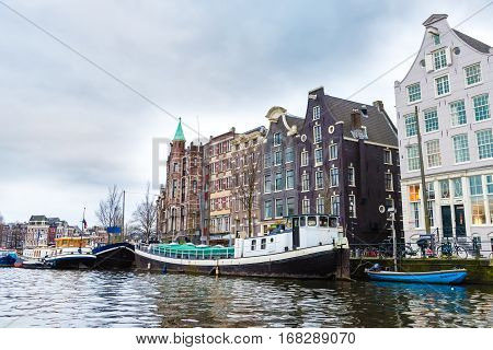 Street View In Amsterdam Historical City Center