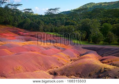 Chamarel seven coloured earths on Mauritius island
