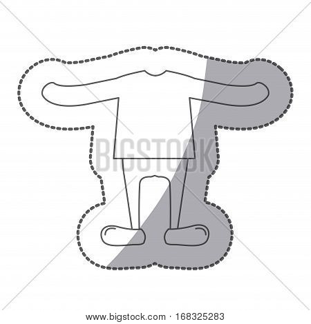 contour with male clothing pijama vector illustration