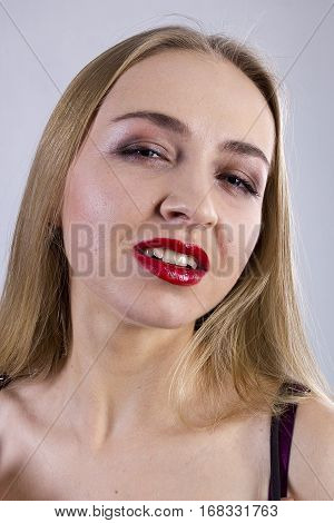 Lust. Portrait of a lascivious young woman. Seven Deadly Sins