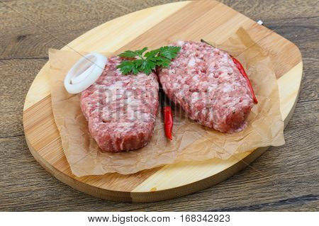 Raw Burget Cutlet