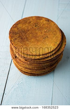 Indian famous delicious Fenugreek khakra or kasuri methi, gujarathi or gujrati snacks