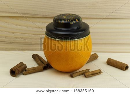 orange hat fresh juicy natural mandarin tropical