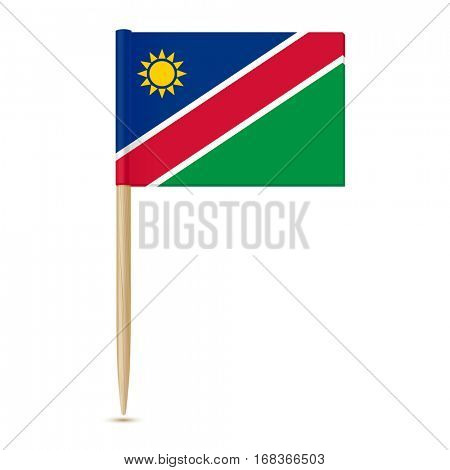 Flag of Namibia. Flag toothpick on white background 10eps