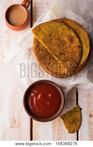 Indian famous delicious Fenugreek khakra or kasuri methi, gujarathi or gujrati snacks