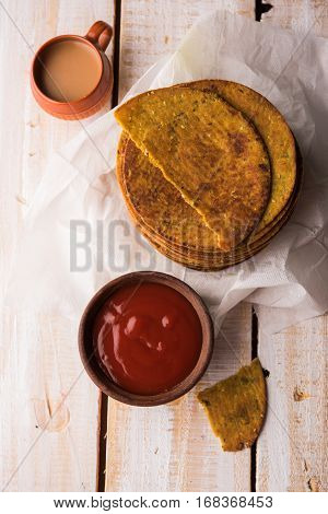 Indian famous delicious Fenugreek khakra or kasuri methi, gujarathi or gujrati snacks
