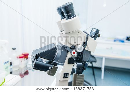 Colposcope With Digital Camera In Gynecological Room