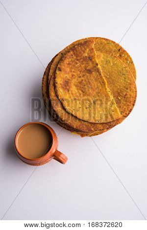 Indian famous delicious Fenugreek khakra or kasuri methi, gujarathi or gujrati snacks