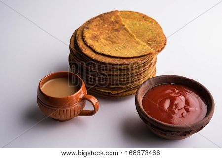 Indian famous delicious Fenugreek khakra or kasuri methi, gujarathi or gujrati snacks