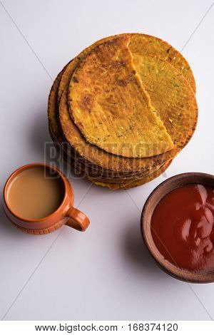 Indian famous delicious Fenugreek khakra or kasuri methi, gujarathi or gujrati snacks