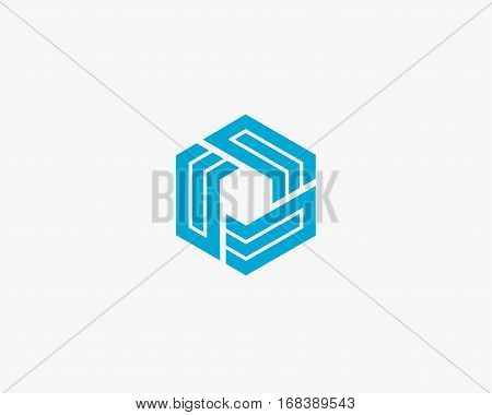 Letter E logo line design abstract ,logo icon design template.