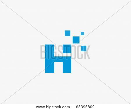 Abstract letter H logo design template ,technology , app vector symbol icon.