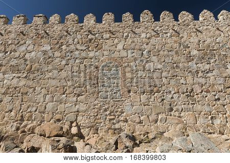 Avila (Castilla y Leon Spain): the famous medieval walls surrounding the city