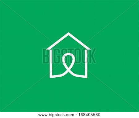 house line logo, logo icon design template.