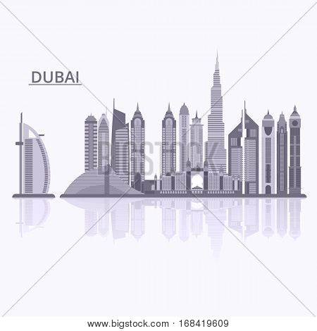 Vector illustration of Dubai city. Stock vector