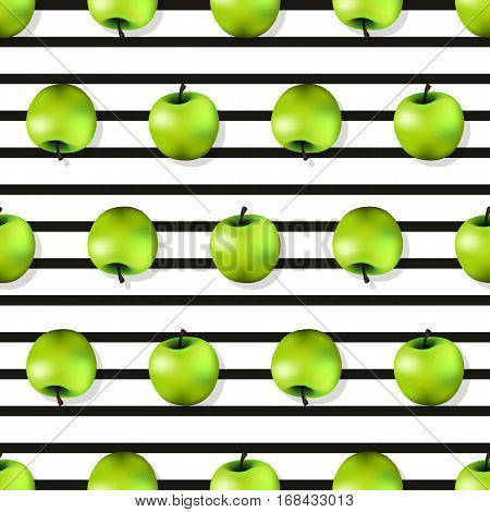 Apple Seamless Pattern Texture In A Realistic Style
