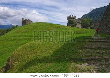 Way To Montebello Castle, Bellinzona, Switzerland