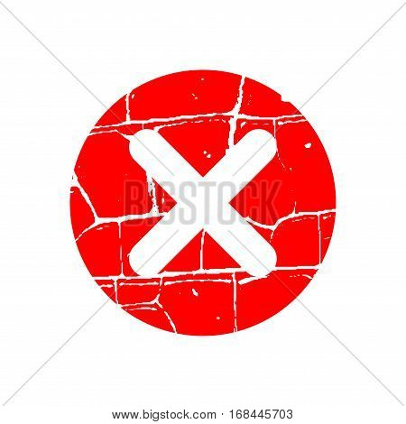 Cross Red Sign Element