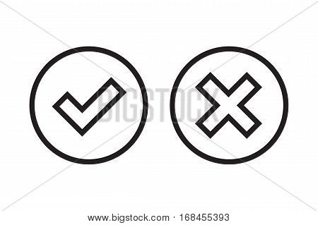 Tick And Cross Signs Simple