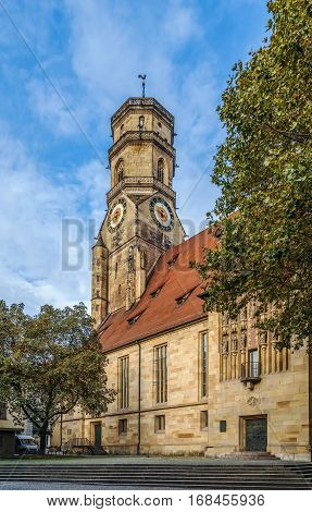 The Stiftskirche (Collegiate Church) is an inner-city church in Stuttgart the capital of Baden-Wurttemberg Germany