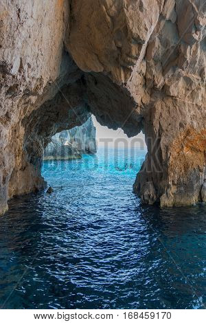 Amazing day at blue caves from Zakynthos Island