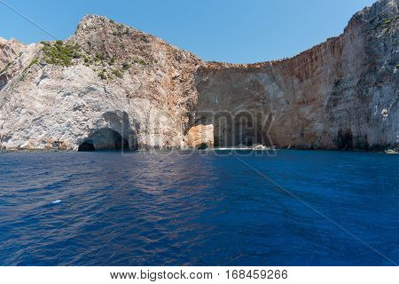 Beautiful caves on Zakynthos Island from Greece