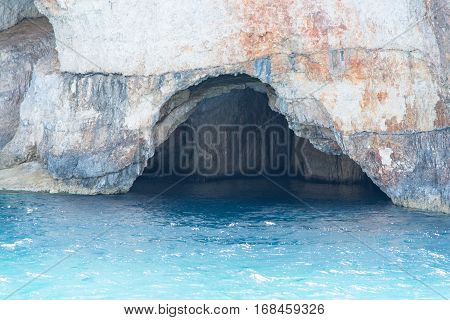 Beautiful cave on Zakynthos island from Greece