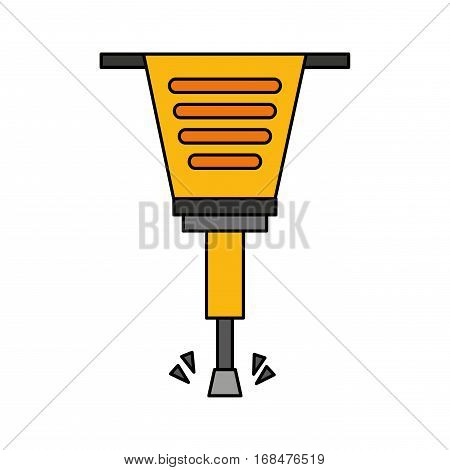 pneumatic hammer tool isolated icon vector illustration design
