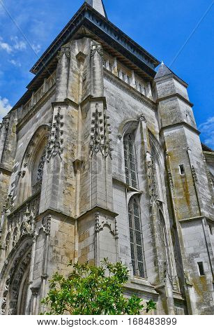 Neufchatel en Bray France - june 23 2016 : the Notre Damme church