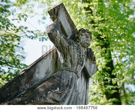 Old Statue On Grave In Lviv