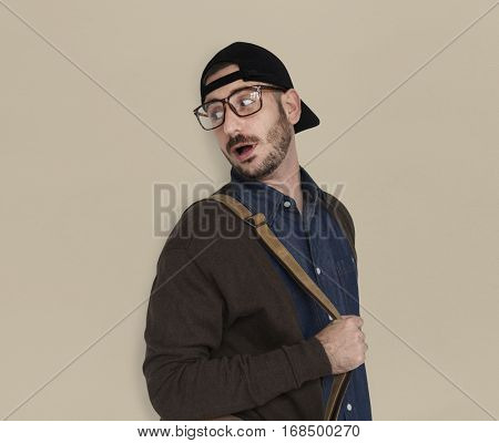 Caucasian Casual Man Snap Back