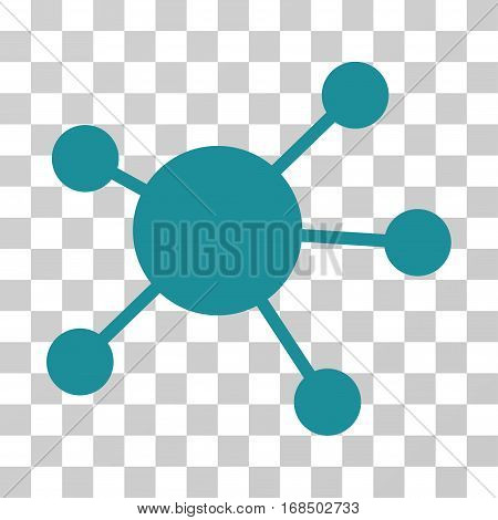 Network Links icon. Vector illustration style is flat iconic symbol, soft blue color, transparent background. Designed for web and software interfaces.