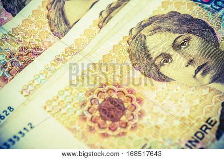 Banknotes of Norway Currency. Norwegian Krone Banknotes Closeup Photo.