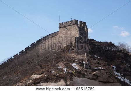 BADALING - FEBRUARY 24:  The Great Wall of China in Badaling, China, February 24, 2016.