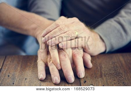 Holding Hands Affection Mature Love