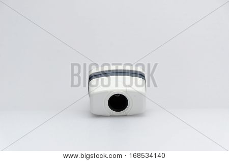 Digital infrared thermometer  instrument  medical on white