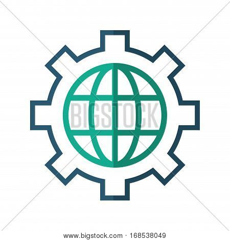 globe gear communicaton business leadership vector illustration eps 10