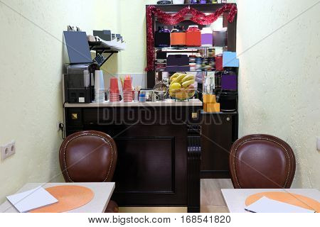 Interior of a restaurant