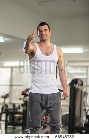 Fitness Man Showing Thumbs Up