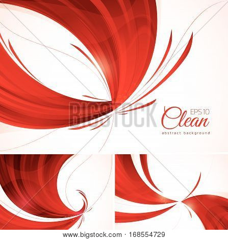 Red abstract background. A set of red vector abstract background suitable for your design element and web background