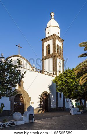 beautiful church San Gines Obispo in Arrecife