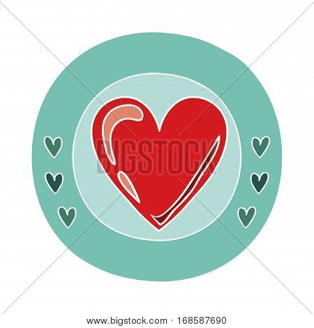 Heart and love icon vector illustration graphic design