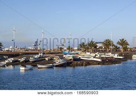 Yacht Harbor In Arrecife, Spain