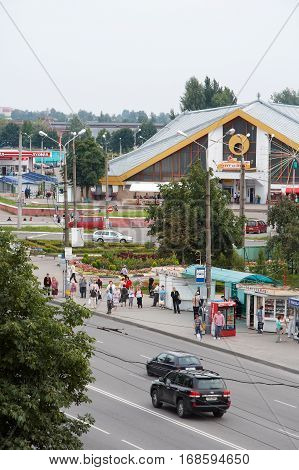 Gomel, Belarus, August 12, 2009: The Top View Of The Market Street Ephraim.